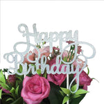 Glitter "Happy Birthday" Cake Topper