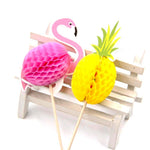 Lovely Flamingo & Pineapple Cake Toppers