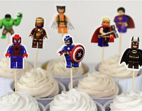 The Lego Superheroes Cake Toppers