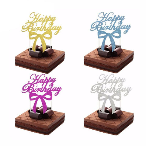 Happy Birthday Party Cake Toppers
