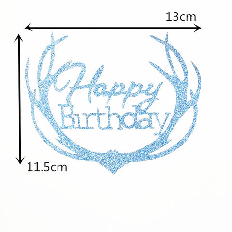 Happy Birthday Party Cake Toppers