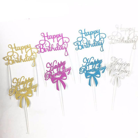 Happy Birthday Party Cake Toppers
