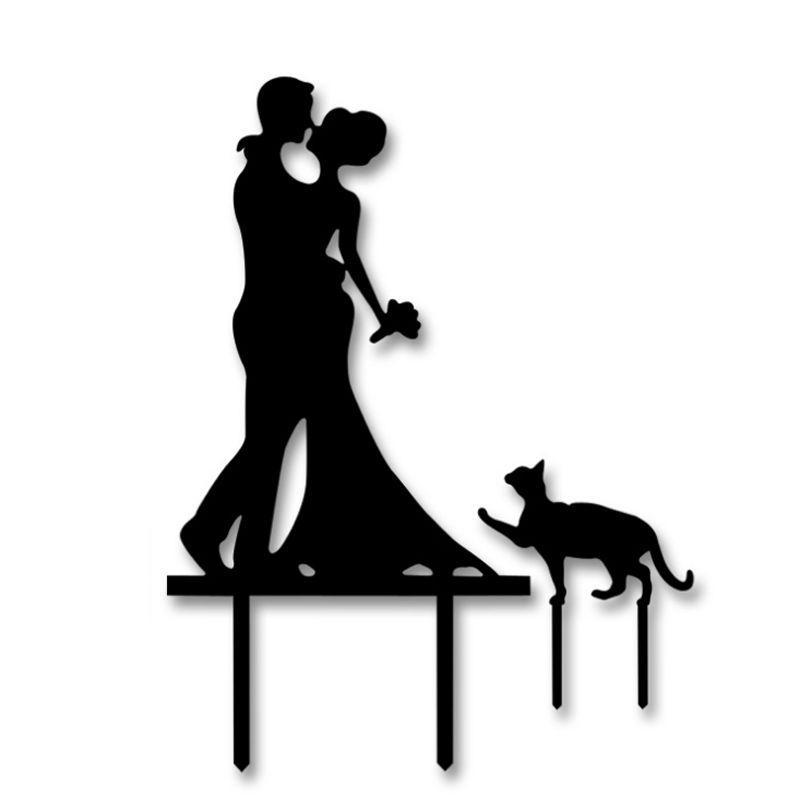 Deluxe Bride and Groom Cake Topper