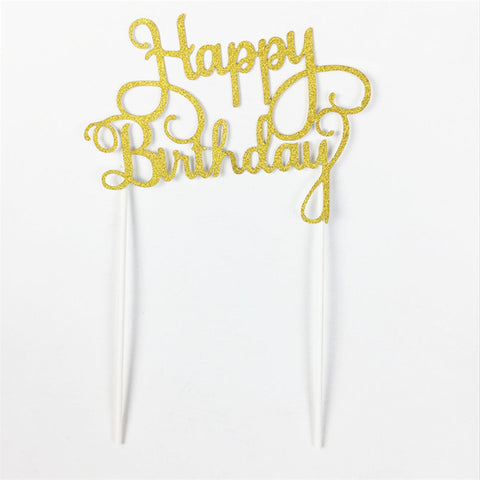 Happy Birthday Party Cake Toppers