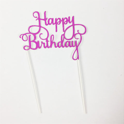 Happy Birthday Party Cake Toppers